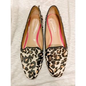 Calf hair cheetah print loafer